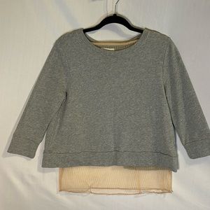 Dance & Marvel Sweatshirt Lace Top Size Small